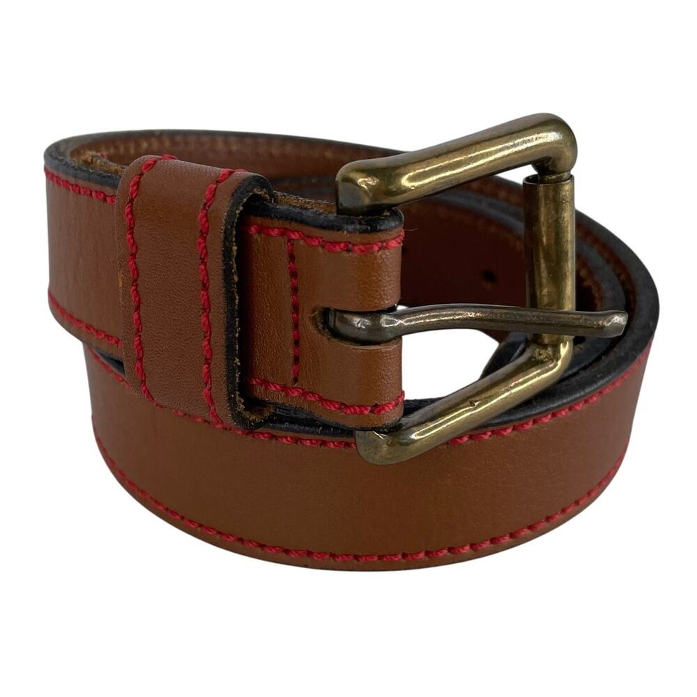 Brown leather belt Made in England Men's size 34